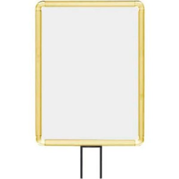 Lavi Industries , Vertical Fixed Sign Frame, , 11" x 14", For 13' Posts, Gold 50-1131F12V/GD